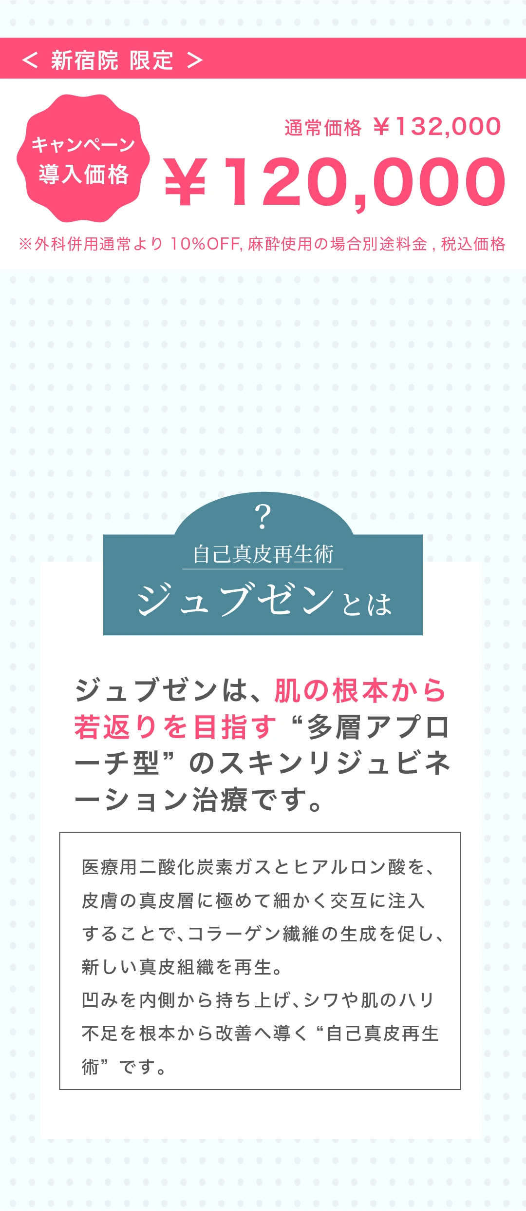 ジュブゼン 新宿院キャンペーン